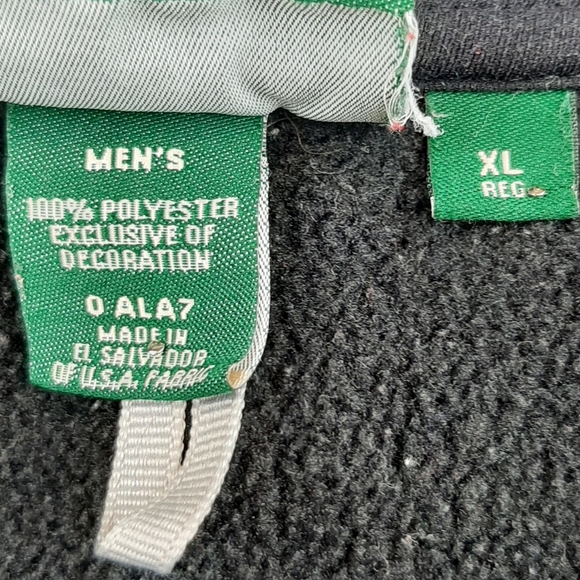 LL Bean Vest Men's X-Large Black Sleeveless Fleece Full Zip Logo Casual Outdoor - Picture 10 of 10